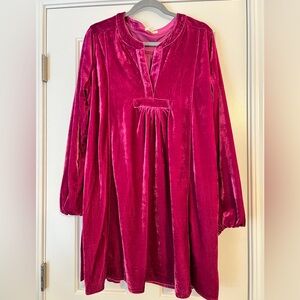 Easel orchid Soft Velvet Tunic Dress Size Large